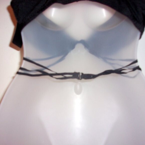 Youmita 40C Black Metallic Lace Bra & XL Caged Coordinating Boyshorts NWT - Picture 10 of 14